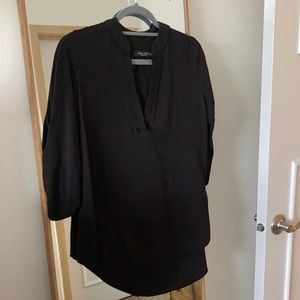 Black 3/4 sleeve blouse / tunic